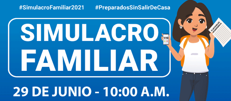 Simulacro familiar de sismo - 29 de junio