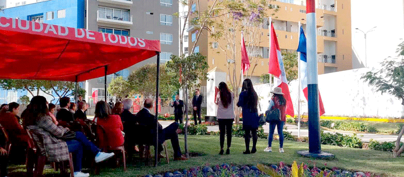 Inauguración del Parque de la Hermandad Franco - Arequipeña