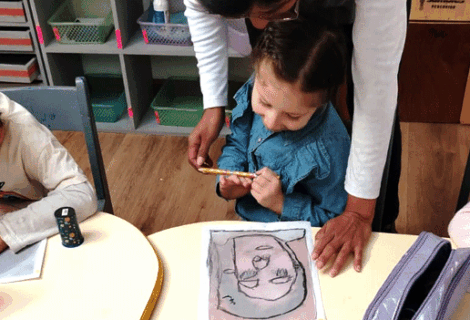 Autorretrato al estilo de Dubuffet / Autoportrait a la maniere de Dubuffet