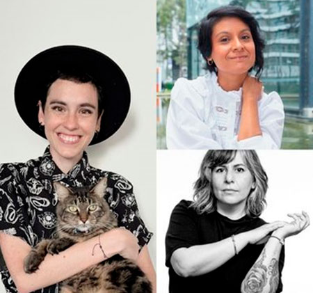 Melissa Siles, Yesenia Silva y Patricia Villanueva